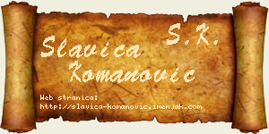Slavica Komanović vizit kartica